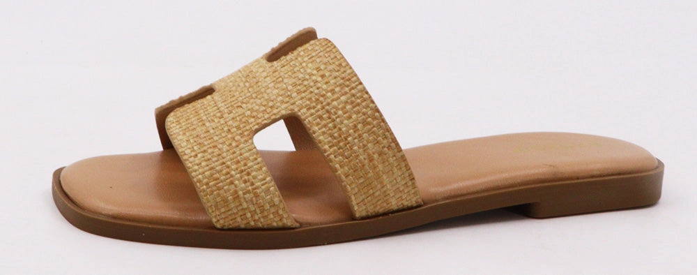 Bamboo H-Cutout Strap Sandals