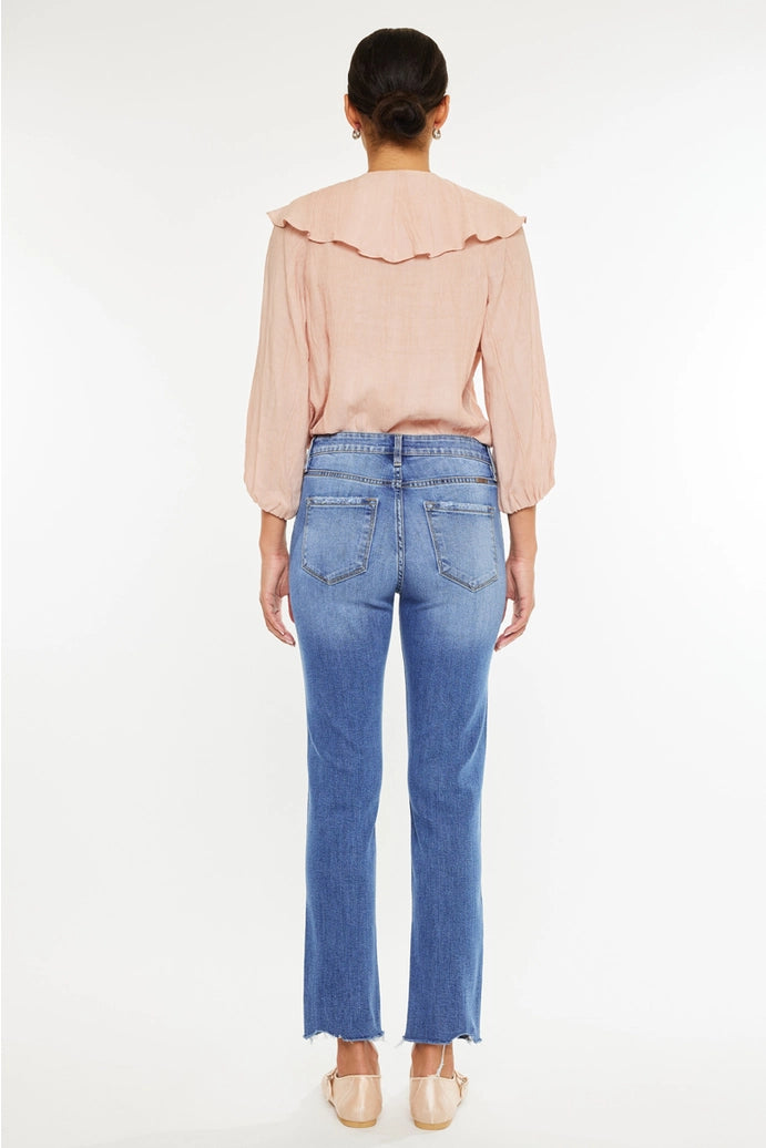 Kan Can Open Pack High Rise Slim Straight Jeans