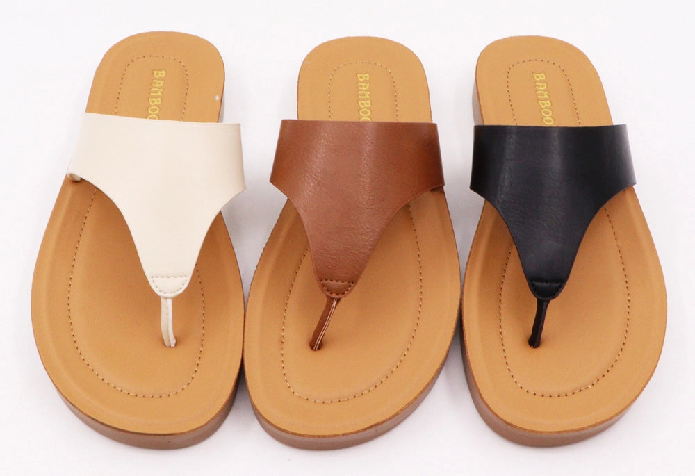 Bamboo Triangle Band Thong Sandals
