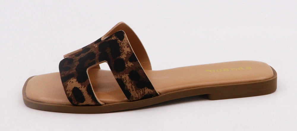 Bamboo H-Cutout Strap Sandals