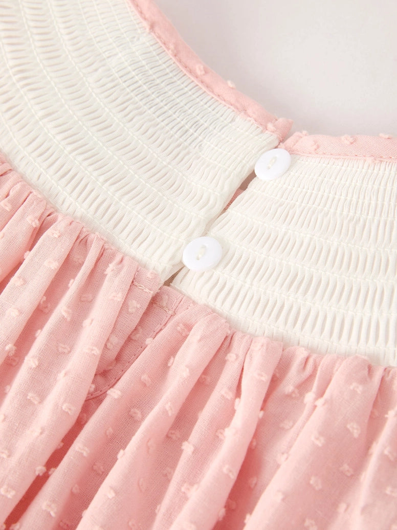 Thanksgiving Pumpkin Smock Embroidery Baby Girl Dress