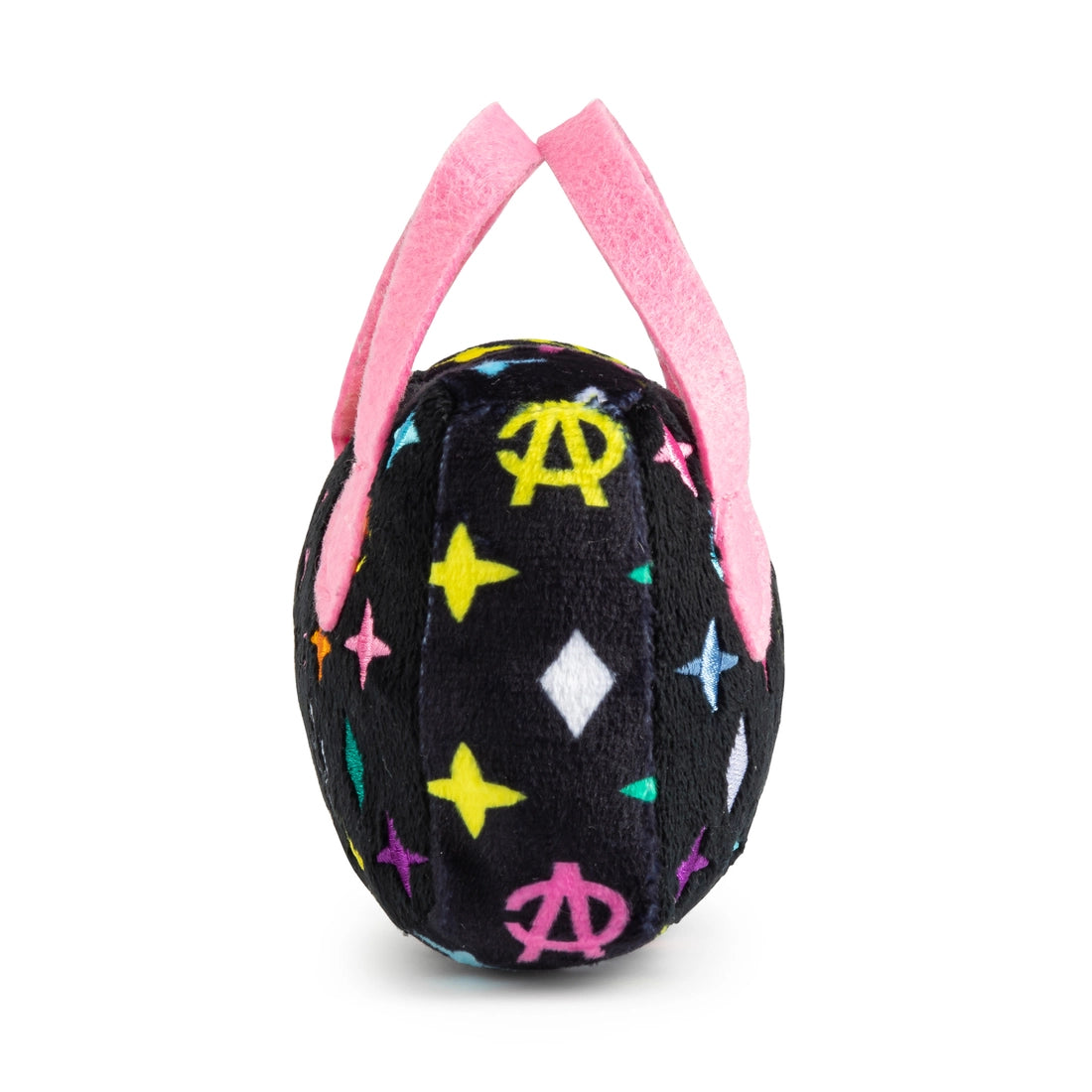 Chewy Vuitton Handbag Squeaker Dog Toy