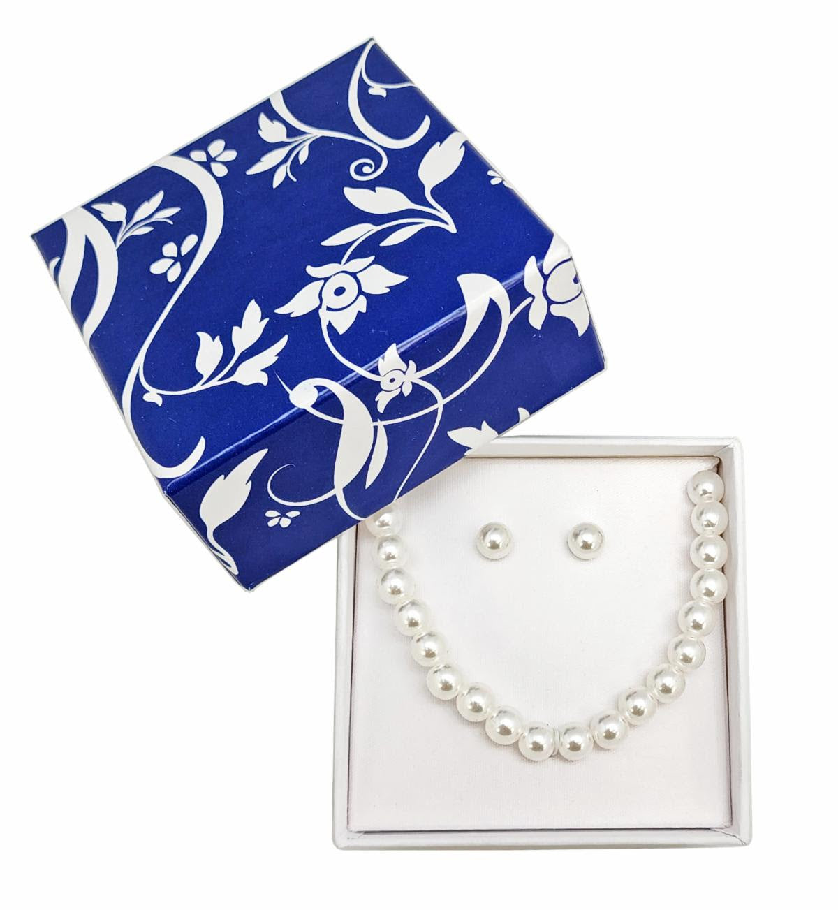 Faux Pearl Necklace Earring Set