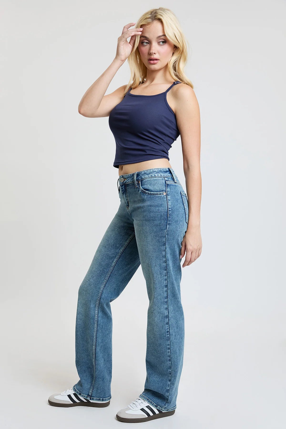 Mid Rise Maddy Straight Leg Jeans