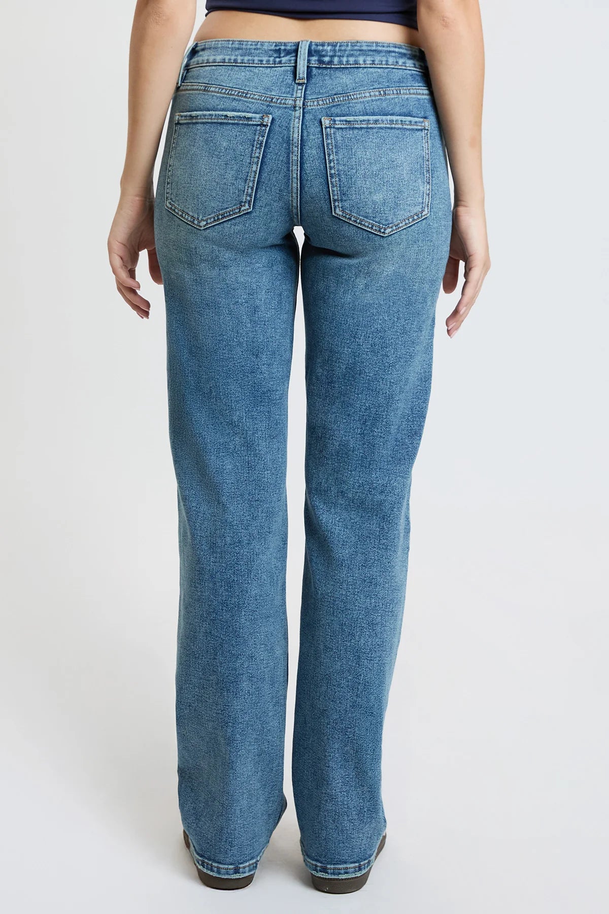 Mid Rise Maddy Straight Leg Jeans