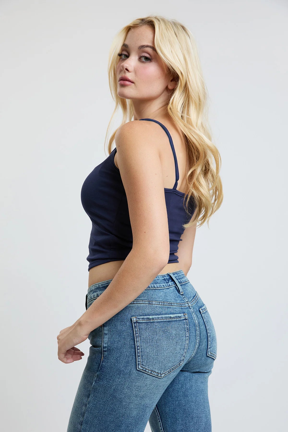 Mid Rise Maddy Straight Leg Jeans