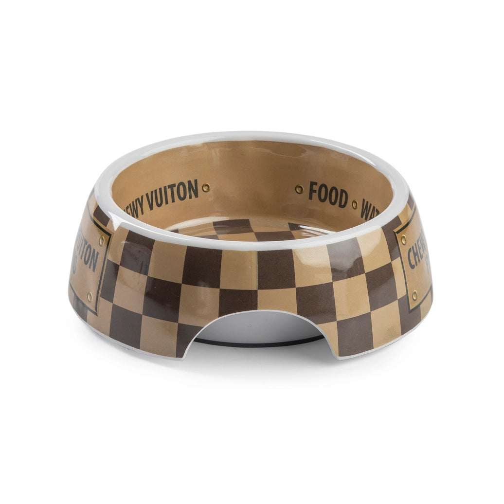 Checker Chewy Vuiton Bowl - 3 Sizes