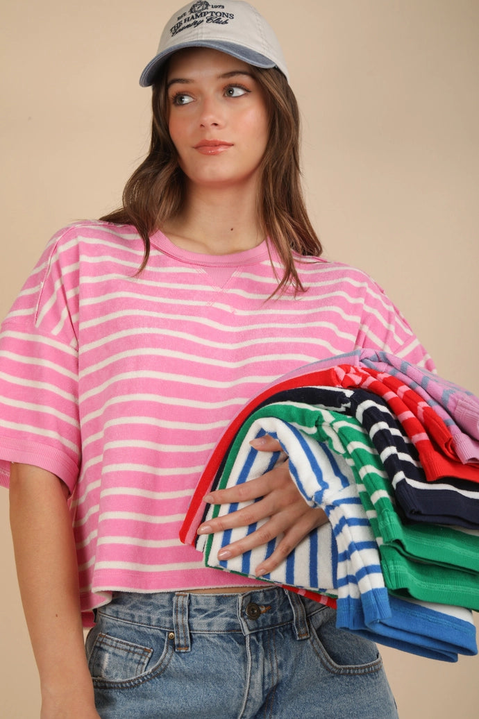 Oversized Stripe Casual Comfy Knit Top
