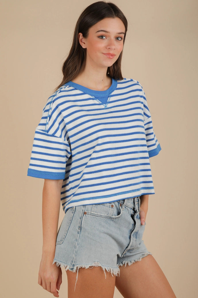 Oversized Stripe Casual Comfy Knit Top