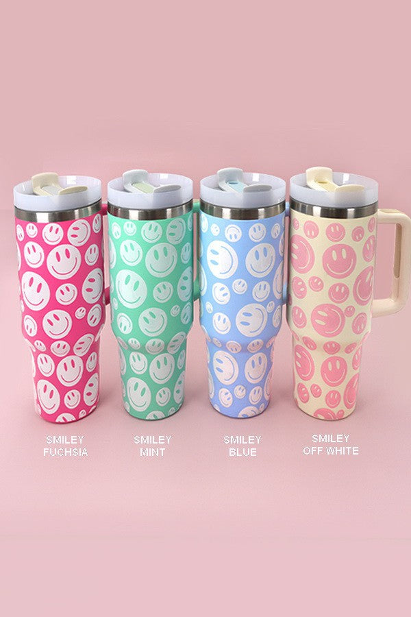 Smiley Face 40 oz. Stainless Steal Tumbler