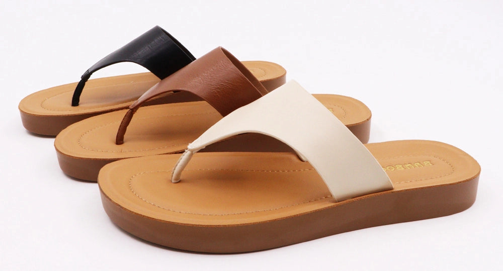 Bamboo Triangle Band Thong Sandals