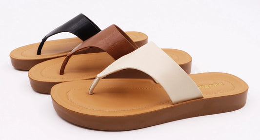 Bamboo Triangle Band Thong Sandals