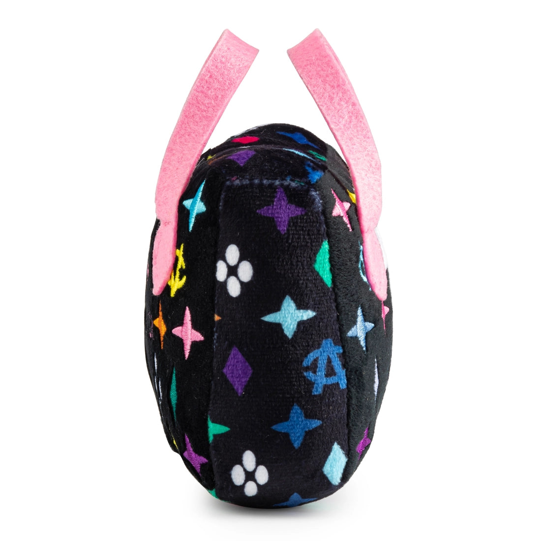 Chewy Vuitton Handbag Squeaker Dog Toy
