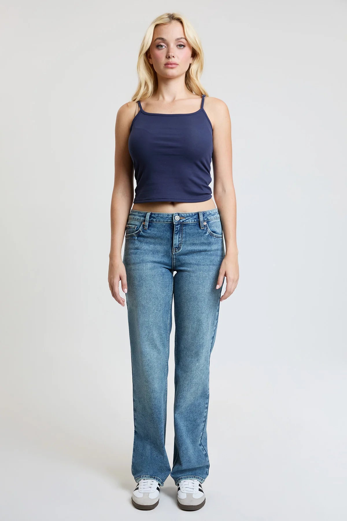 Mid Rise Maddy Straight Leg Jeans