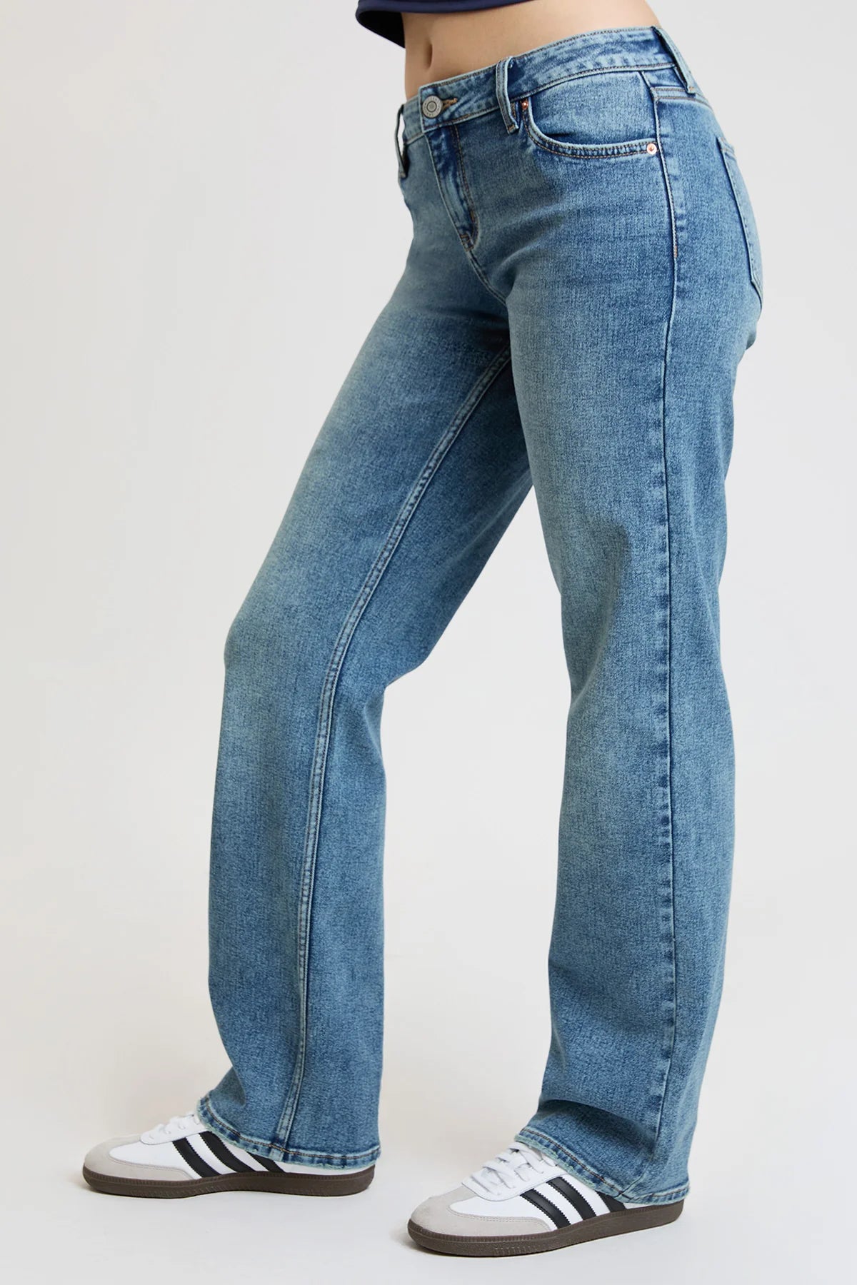 Mid Rise Maddy Straight Leg Jeans