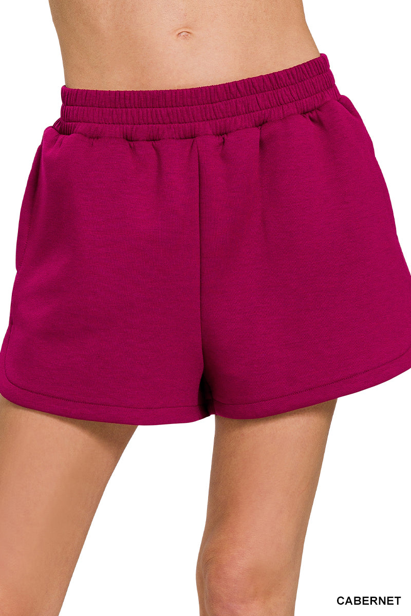 Scuba Elastic Waistband Dolphin Shorts